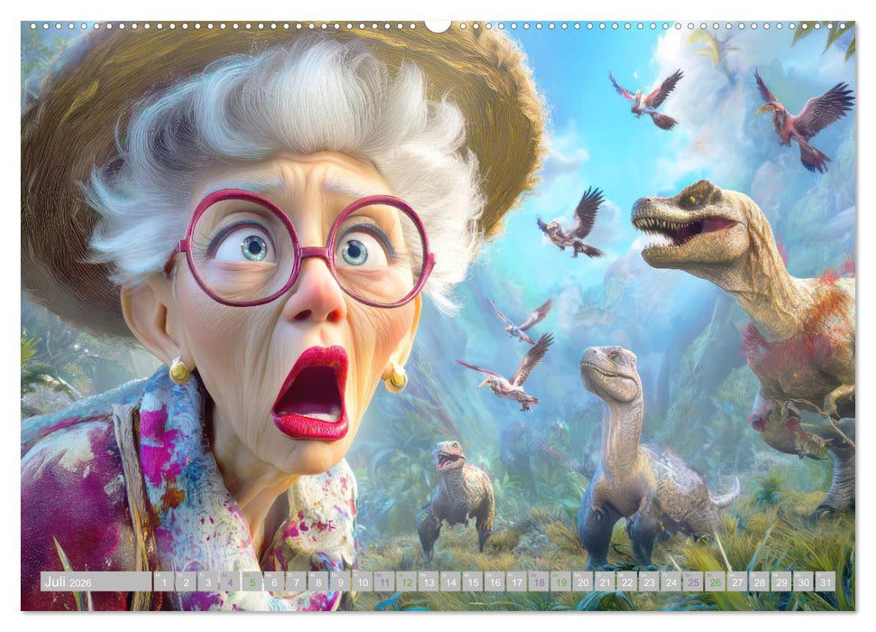 Flotte Omas - Humorwerke (CALVENDO Premium Wandkalender 2026)