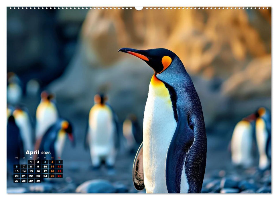 Mit den Pinguinen (CALVENDO Premium Wandkalender 2026)