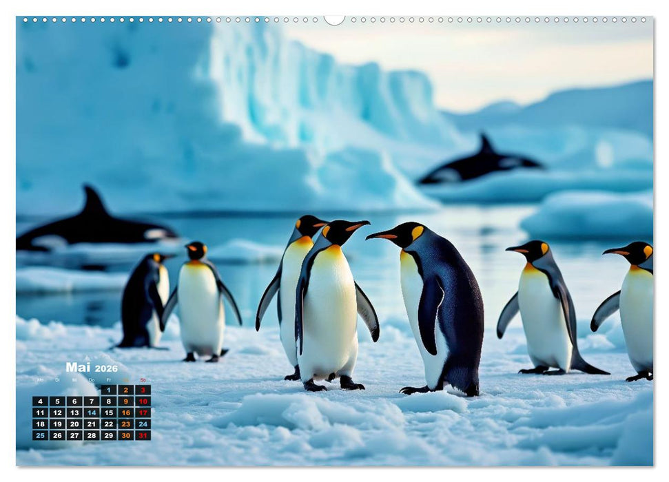 Mit den Pinguinen (CALVENDO Premium Wandkalender 2026)