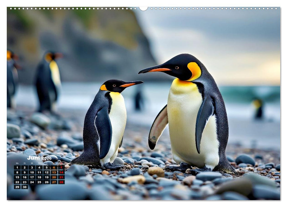 Mit den Pinguinen (CALVENDO Premium Wandkalender 2026)