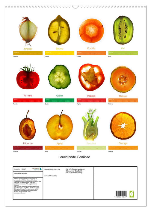 Leuchtende Genüsse (CALVENDO Wandkalender 2026)