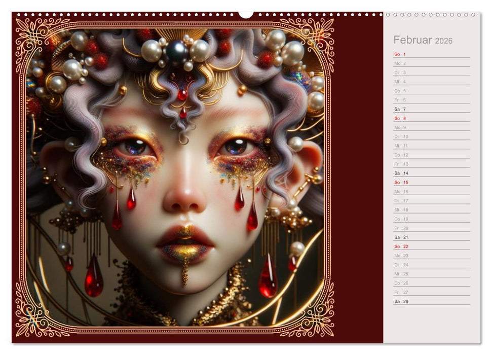 Gesichter als Leinwand (CALVENDO Wandkalender 2026)