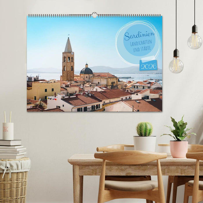 Sardinien. Schöne Landschaften und bunte Städte. (CALVENDO Wandkalender 2026)