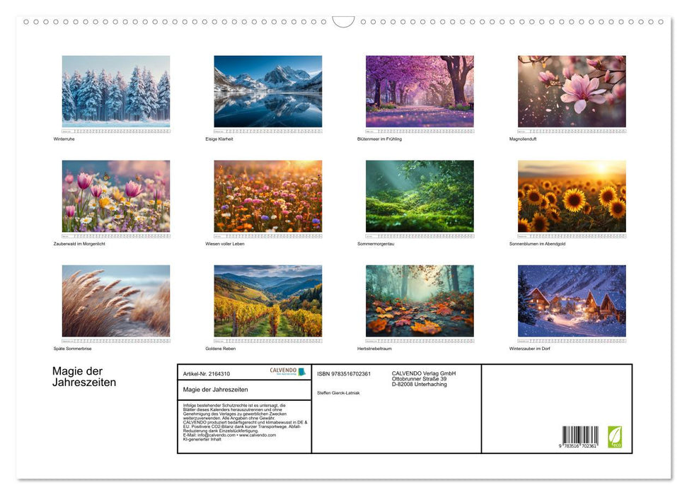Magie der Jahreszeiten (CALVENDO Wandkalender 2026)