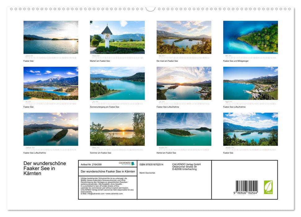 Der wunderschöne Faaker See in Kärnten (CALVENDO Premium Wandkalender 2026)