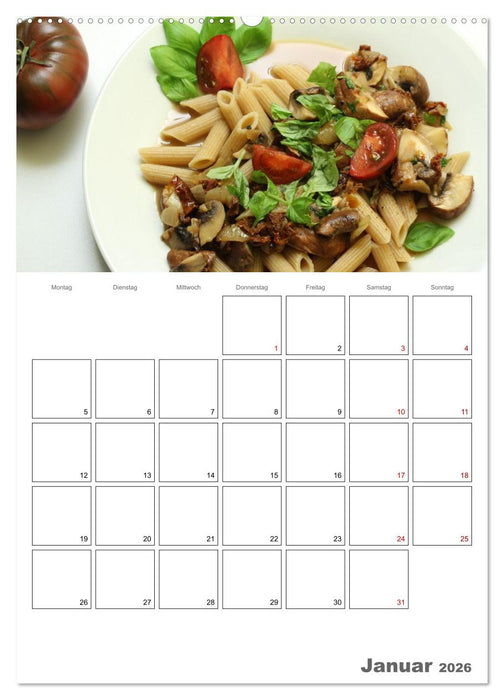 Pasta mit Gemüse (CALVENDO Wandkalender 2026)