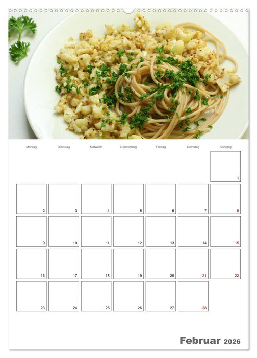 Pasta mit Gemüse (CALVENDO Wandkalender 2026)