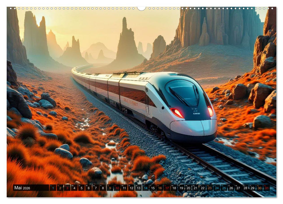Futuristische Züge (CALVENDO Wandkalender 2026)