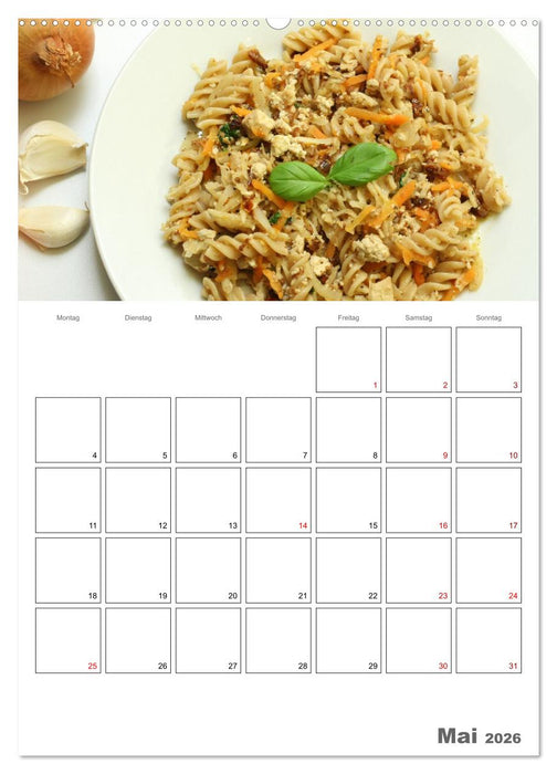 Pasta mit Gemüse (CALVENDO Premium Wandkalender 2026)