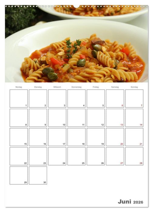 Pasta mit Gemüse (CALVENDO Premium Wandkalender 2026)