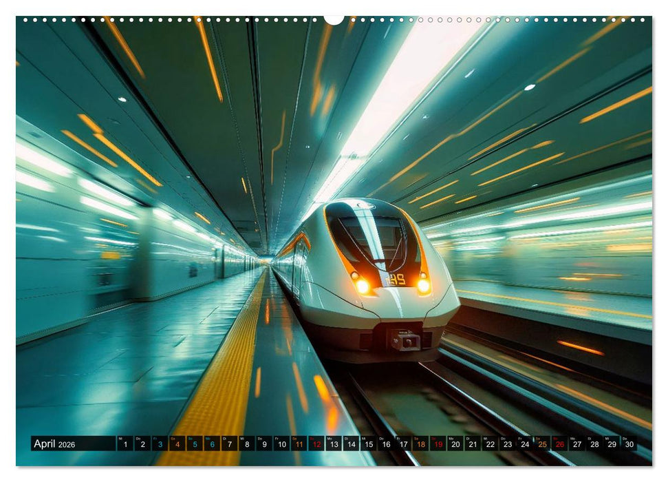 Futuristische Züge (CALVENDO Premium Wandkalender 2026)