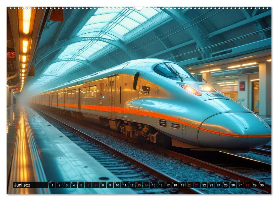 Futuristische Züge (CALVENDO Premium Wandkalender 2026)