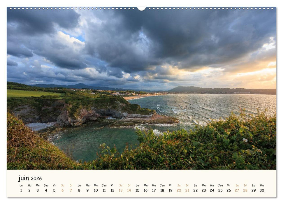 Entre monts et vagues - Une année au Pays Basque (CALVENDO Calendrier mensuel 2026)