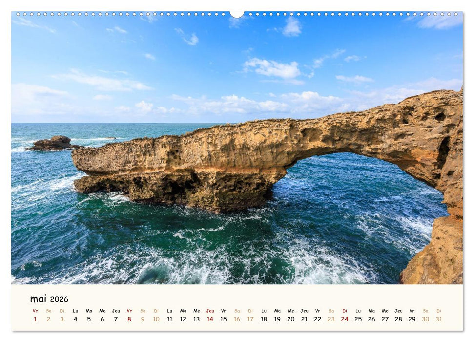 Entre monts et vagues - Une année au Pays Basque (CALVENDO Calendrier supérieur 2026)