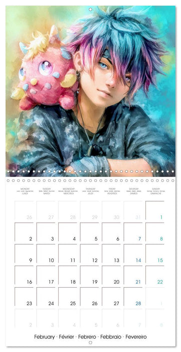 Des peluches - Inspirées du style Manga (CALVENDO Calendrier mensuel 2026)