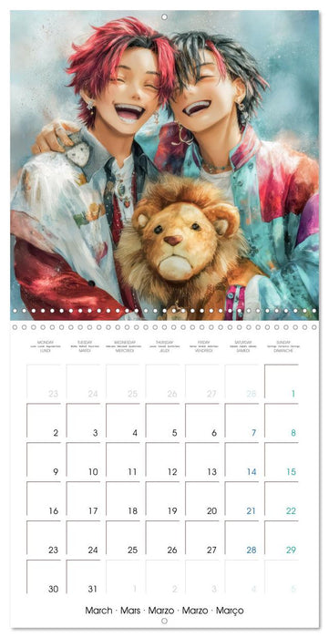 Des peluches - Inspirées du style Manga (CALVENDO Calendrier mensuel 2026)