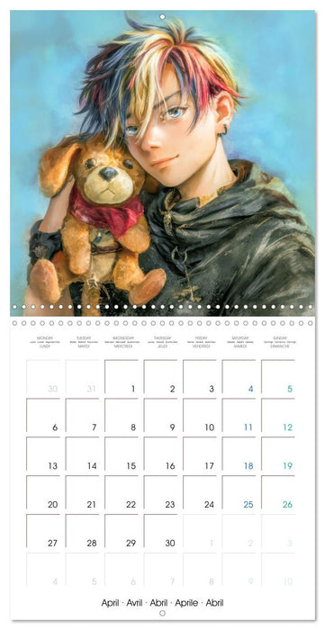 Des peluches - Inspirées du style Manga (CALVENDO Calendrier mensuel 2026)