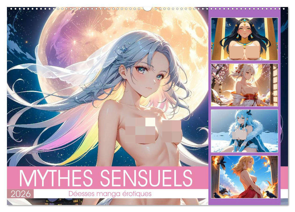 Mythes Sensuels - Déesses manga érotiques (CALVENDO Calendrier mensuel 2026)
