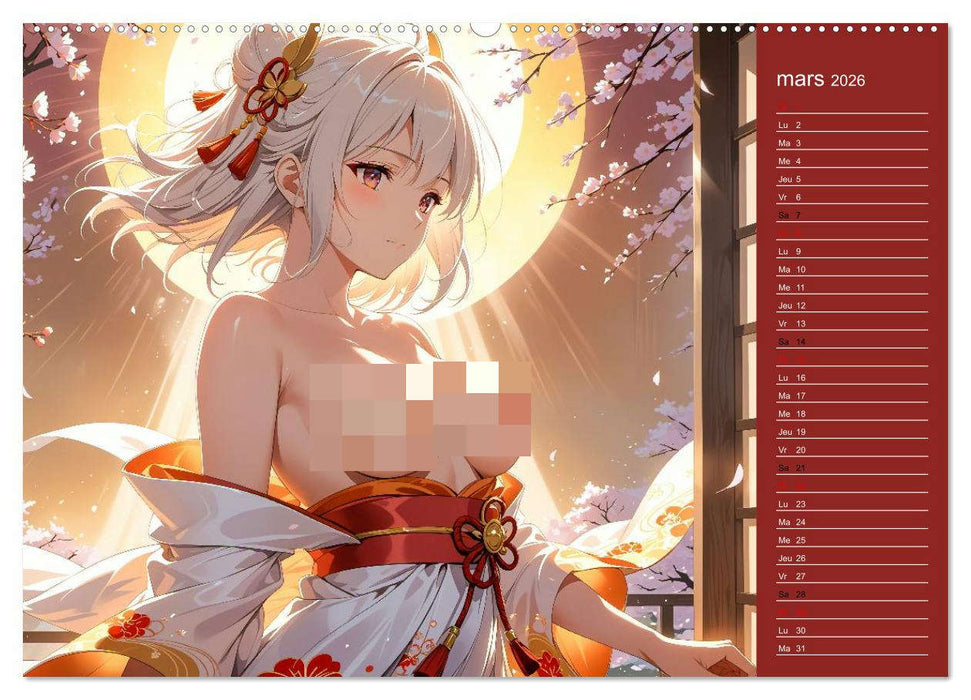 Mythes Sensuels - Déesses manga érotiques (CALVENDO Calendrier mensuel 2026)