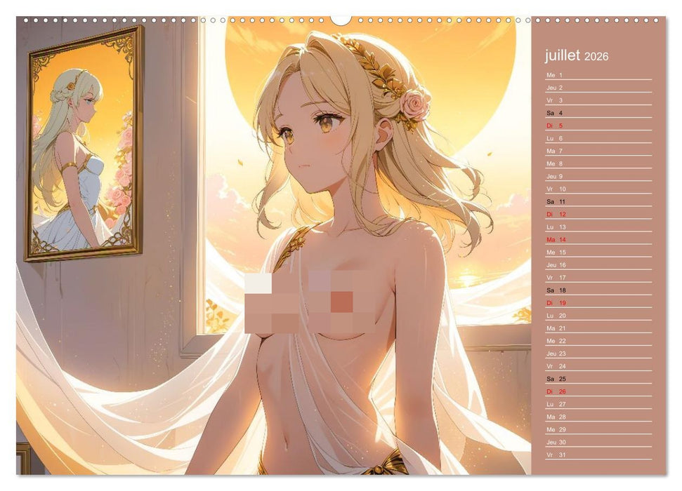 Mythes Sensuels - Déesses manga érotiques (CALVENDO Calendrier supérieur 2026)