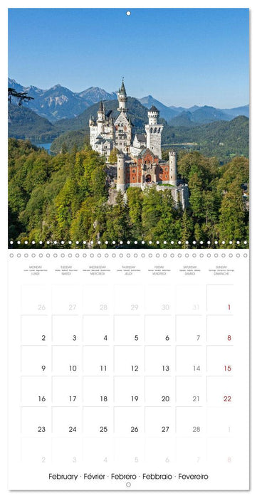Romantic Castles and Palaces in Germany (CALVENDO Monthly Calendar 2026)