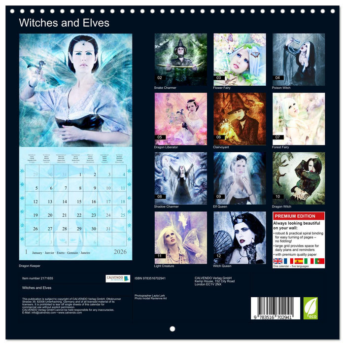 Witches and Elves (CALVENDO Monthly Calendar 2026)