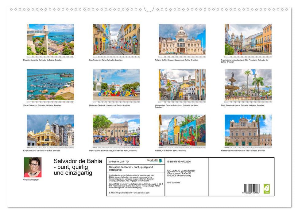 Salvador de Bahia - bunt, quirlig und einzigartig (CALVENDO Wandkalender 2026)