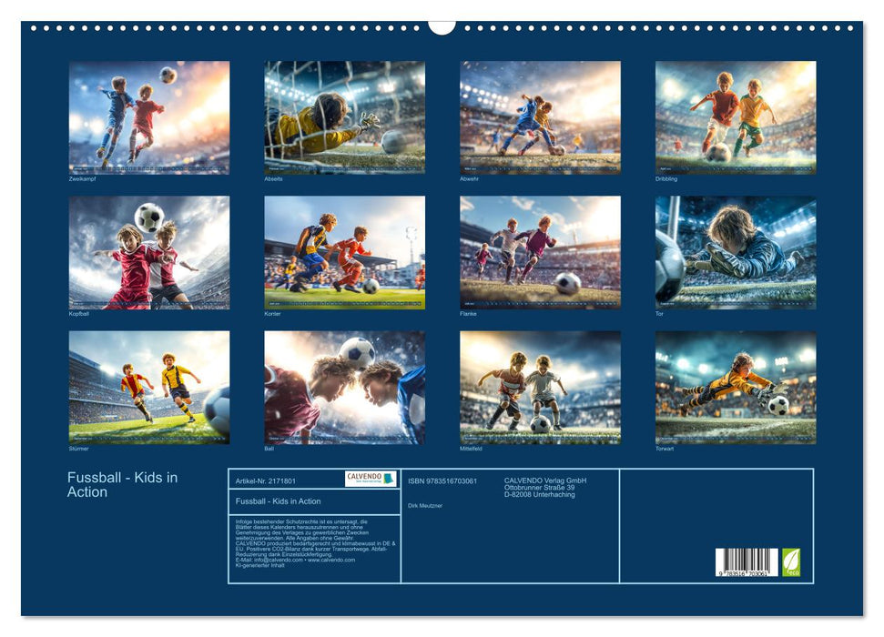 Fussball - Kids in Action (CALVENDO Wandkalender 2026)