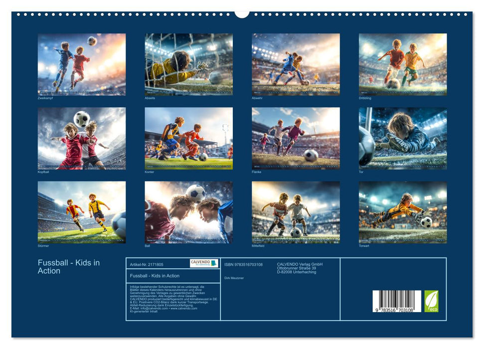 Fussball - Kids in Action (CALVENDO Premium Wandkalender 2026)