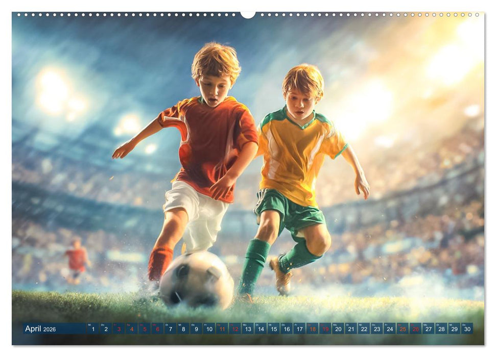 Fussball - Kids in Action (CALVENDO Premium Wandkalender 2026)