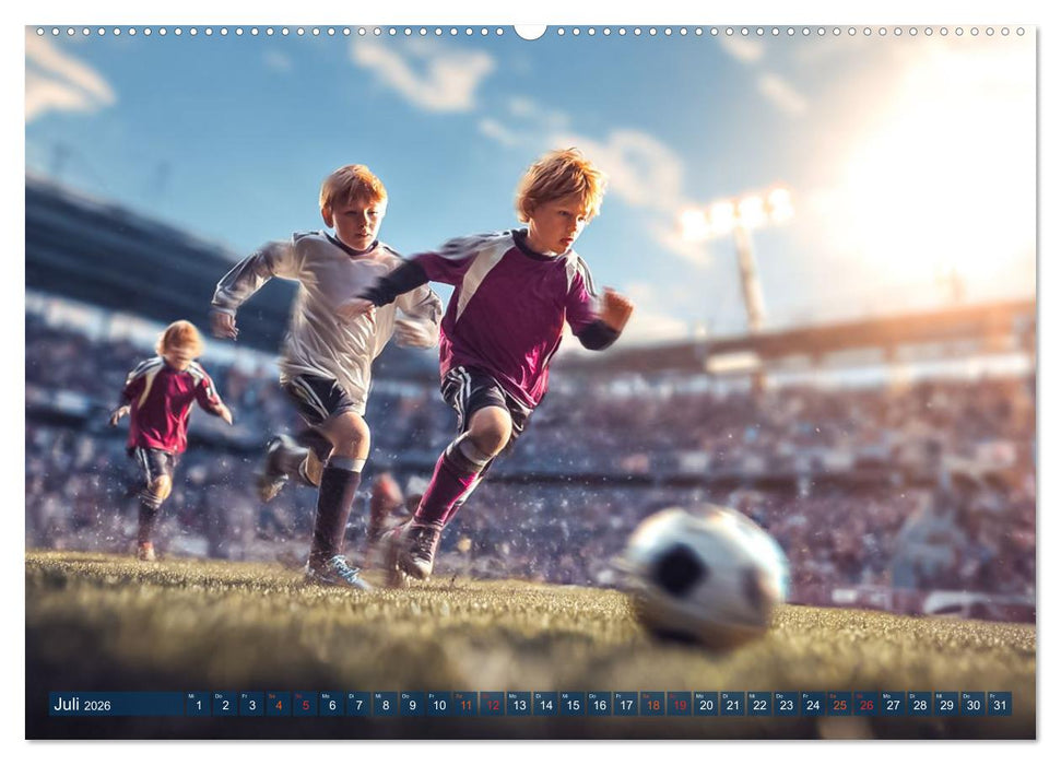 Fussball - Kids in Action (CALVENDO Premium Wandkalender 2026)