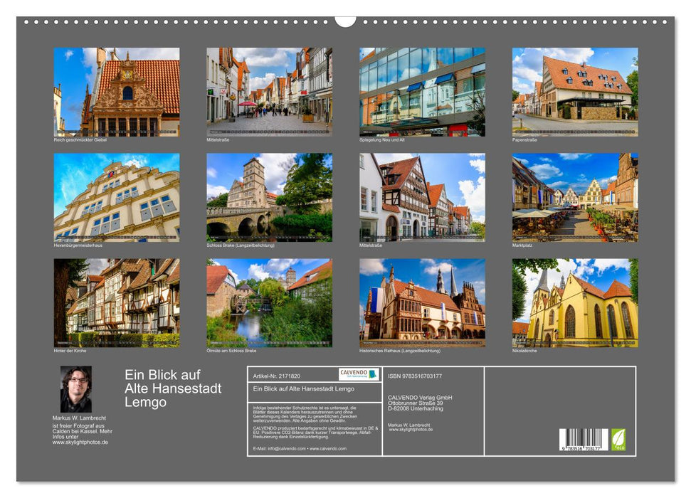Ein Blick auf Alte Hansestadt Lemgo (CALVENDO Wandkalender 2026)