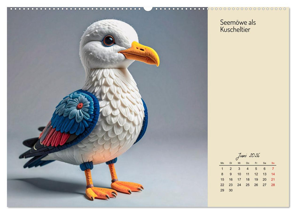 Vogelwelt, lustig, bunt und verspielt (CALVENDO Premium Wandkalender 2026)