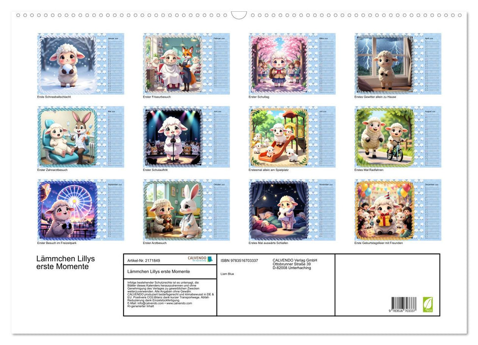 Lämmchen Lillys erste Momente (CALVENDO Wandkalender 2026)