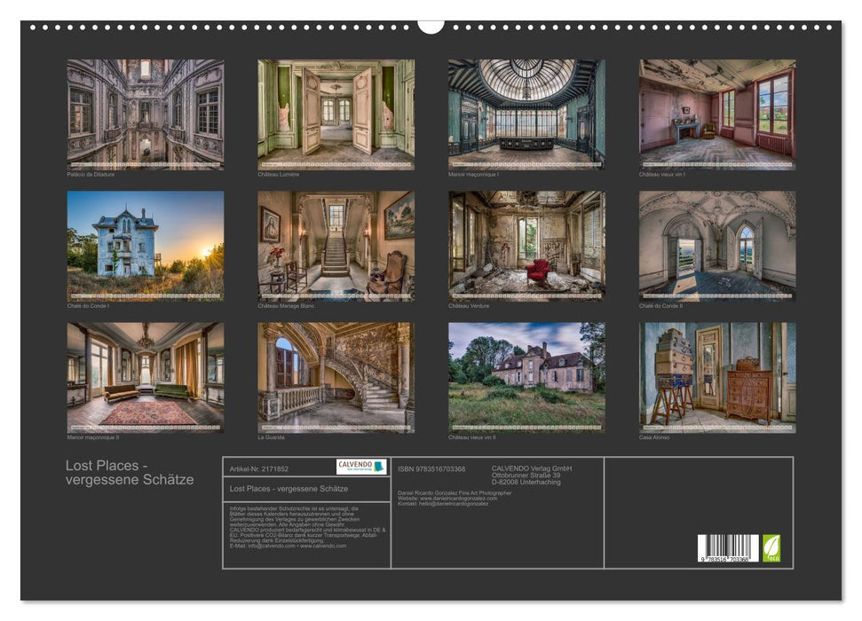 Lost Places - vergessene Schätze (CALVENDO Wandkalender 2026)