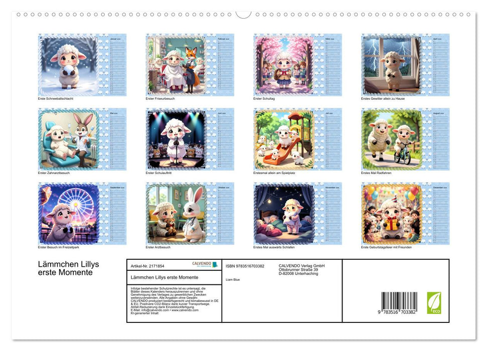 Lämmchen Lillys erste Momente (CALVENDO Premium Wandkalender 2026)