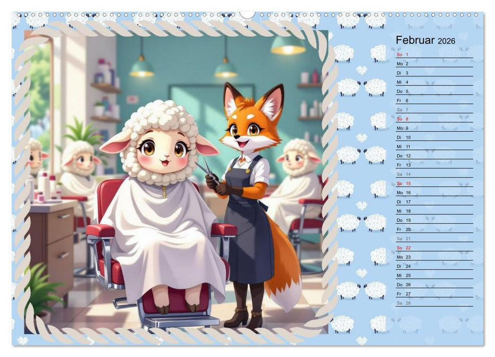 Lämmchen Lillys erste Momente (CALVENDO Premium Wandkalender 2026)