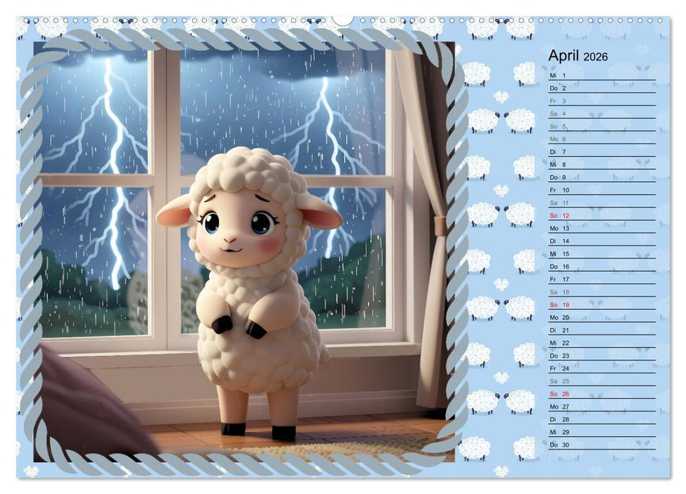 Lämmchen Lillys erste Momente (CALVENDO Premium Wandkalender 2026)
