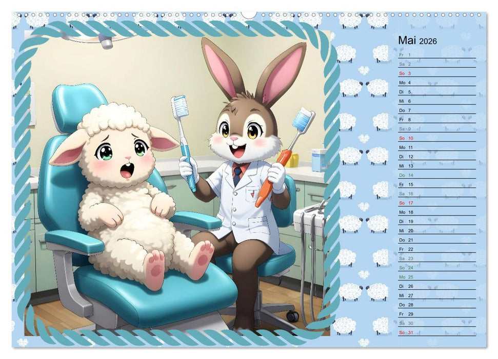 Lämmchen Lillys erste Momente (CALVENDO Premium Wandkalender 2026)