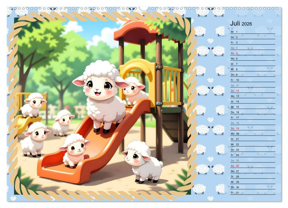 Lämmchen Lillys erste Momente (CALVENDO Premium Wandkalender 2026)