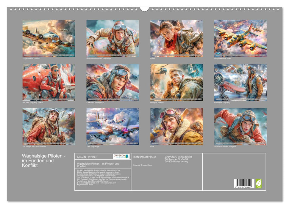 Waghalsige Piloten - im Frieden und Konflikt (CALVENDO Wandkalender 2026)