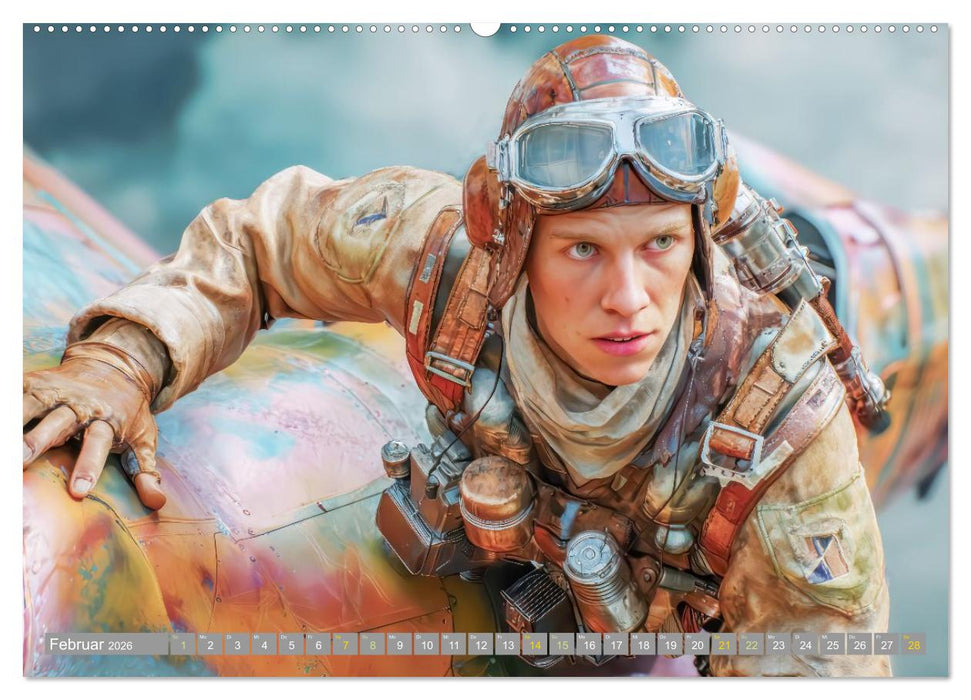 Waghalsige Piloten - im Frieden und Konflikt (CALVENDO Premium Wandkalender 2026)