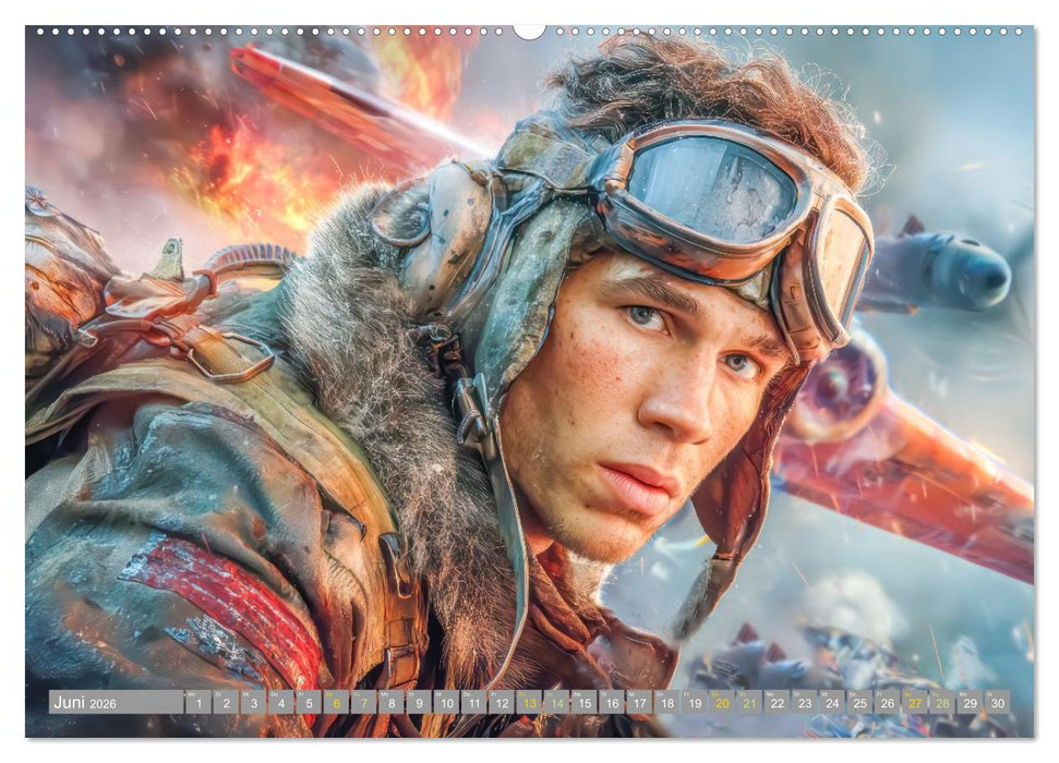 Waghalsige Piloten - im Frieden und Konflikt (CALVENDO Premium Wandkalender 2026)