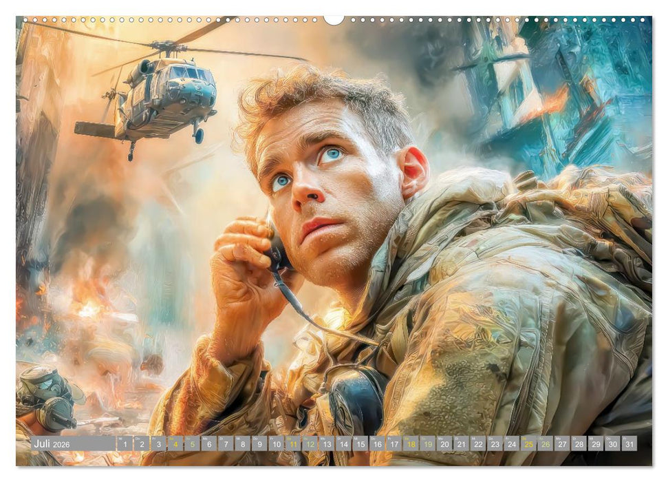 Waghalsige Piloten - im Frieden und Konflikt (CALVENDO Premium Wandkalender 2026)