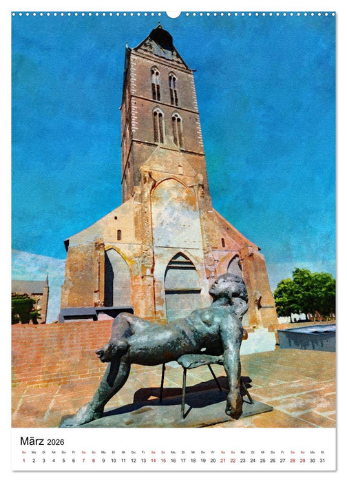 Hansestadt Wismar - Aquarellansichten der Perle des Nordens (CALVENDO Wandkalender 2026)