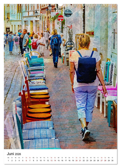 Hansestadt Wismar - Aquarellansichten der Perle des Nordens (CALVENDO Wandkalender 2026)