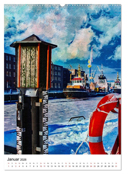 Hansestadt Wismar - Aquarellansichten der Perle des Nordens (CALVENDO Premium Wandkalender 2026)