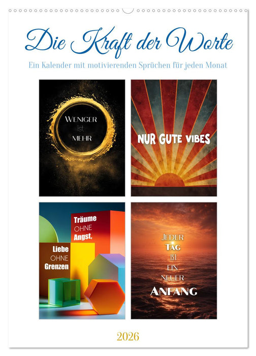 Die Kraft der Worte (CALVENDO Wandkalender 2026)