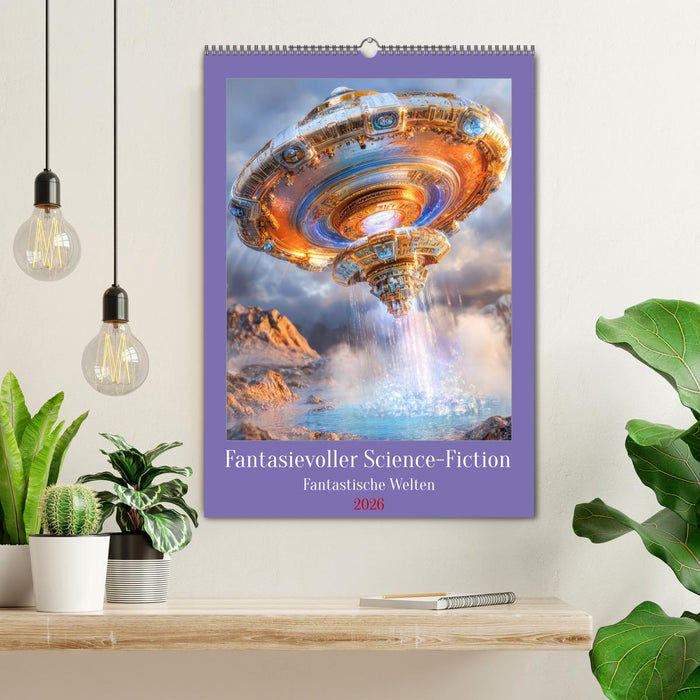 Fantasievoller Science-Fiction - Fantastische Welten (CALVENDO Wandkalender 2026)