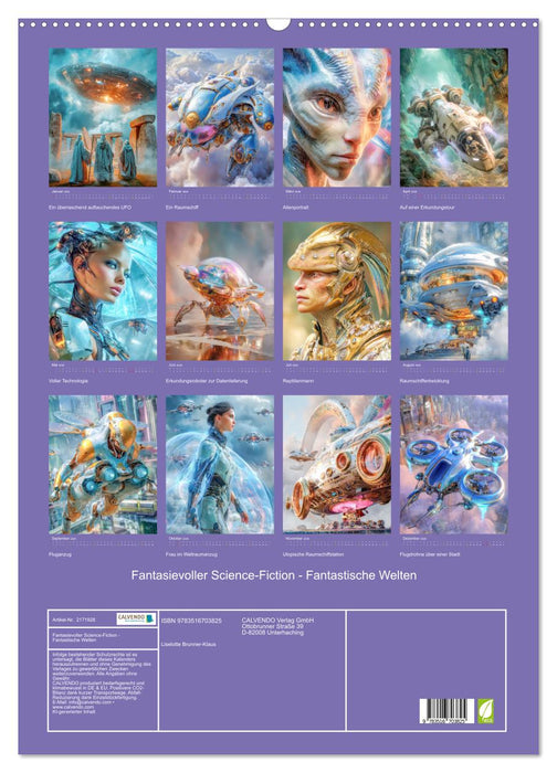 Fantasievoller Science-Fiction - Fantastische Welten (CALVENDO Wandkalender 2026)